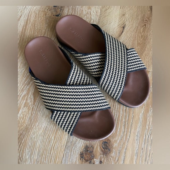 Rothy's The Weekend Slide Hemp Sandals Toffee Sustainable - Picture 2 of 12